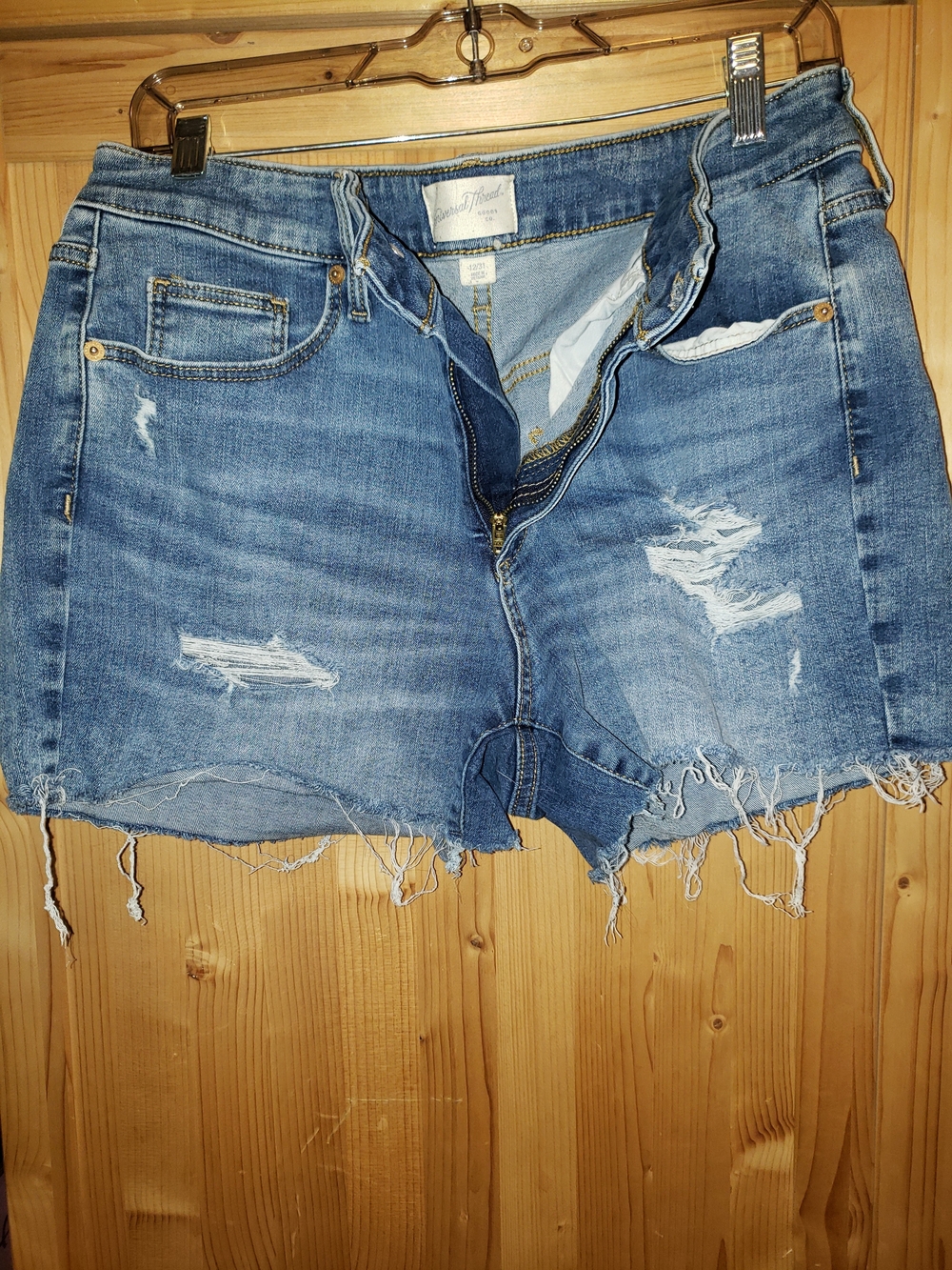 Universal Thread Distressed Blue Denim Jean Shorts